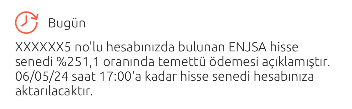 Çoğu kişide bulunan #enjsa temettü ödemesi hesaplara 6 Mayıs’ta geçecek.