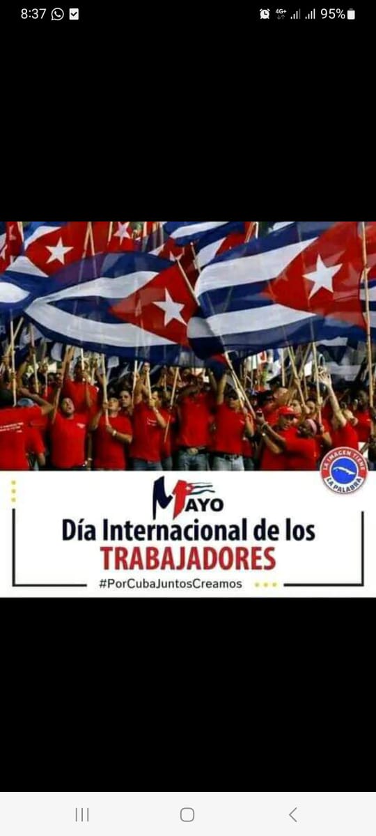 A todos los trabajadores de Cuba y el mundo  FELIZ DIA INTERNACIONAL DE LOS TRABAJADORES.#Cubacoopera #BMC_Nampula#PorCubajuntos creamos.
