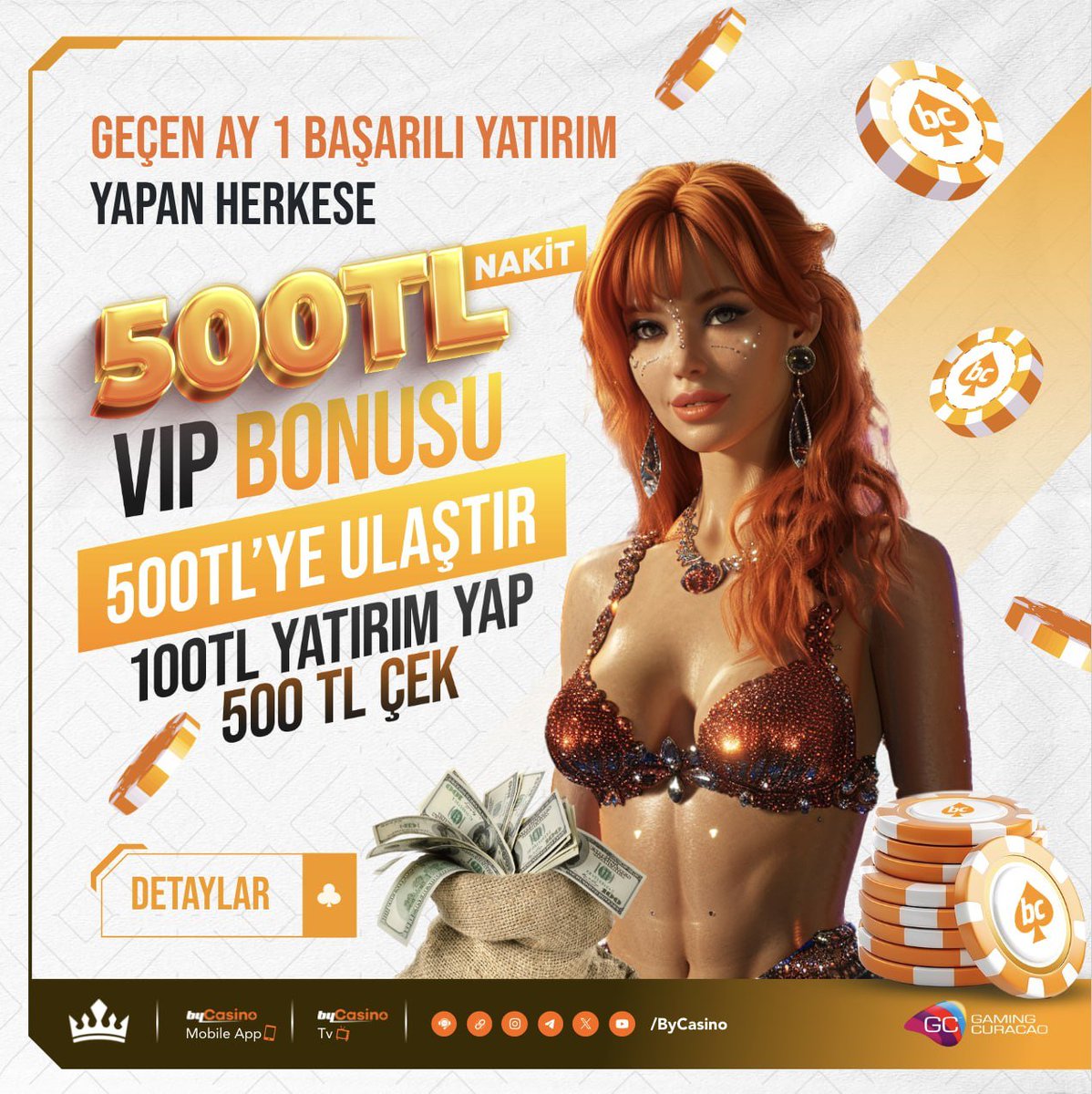 BYCASİNO 5️⃣0️⃣0️⃣ TL NAKİT BONUS 🎁Nisan Ayında 1 Başarılı Yatırım Yapmış Tüm Üyelerimize Özel 500 TL Nakit Bonus Hediye 📲GÜNCEL GİRİŞ: cutt.ly/bycasinogiris ⚡️ GEÇ KALMADIN BYCASİNO'LU ⚡️ ⛈ Bugün Saat 19:00'a Kadar 1 Yatırım Yap Sende 500 TL Nakit Bonus Kazan !