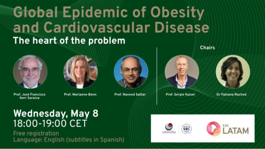 Mark in your calendar: 7 days from now (May 8th) @society_eas @DepartamentoSbc @sbc_cientifico @SociedadeRio #atherosclerosis #prevention #obesity #CarioTwitter #Cardiology #CardioEd #Obesity 👇🏽👇🏽👇🏽👇🏽