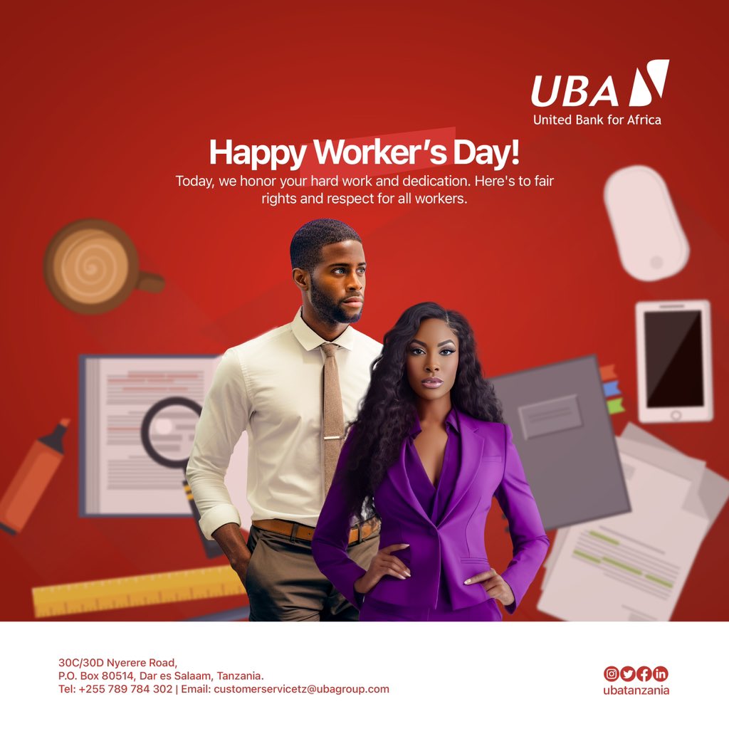 Happy worker’s day! 

#ubagroup #ubatanzania #meimosi