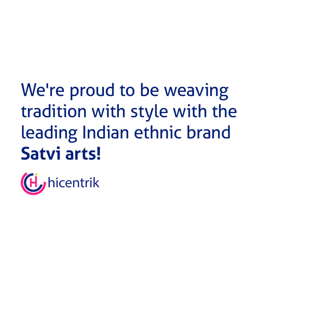 We're thrilled to have assisted Satvi Arts in its digital journey, enhancing its online presence and brand reach. Together, we're weaving tradition and style into every digital thread! #SatviSuccess #DigitalPartnership #FashionForward #hicentrik #clientdiaries