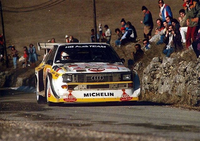#WRCWednesday Montecarlo rally 1986 #Audi Sport Quattro S1 E2 Walter Röhrl / Christian Geistdörfer Fourth position