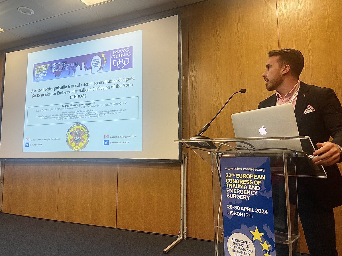andreumartinezh's tweet photo. Delighted to participate in this outstanding congress #ECTES24 🇪🇺
@estesonline
Sharing knowledge and tacking back home lessons for memory.
Surrounded by an incredible group of expert and reknowned trauma surgeons
Side by side @PrehospitalCC 🤜🏼🤛🏼 https://t.co/uw4TbuEkZH