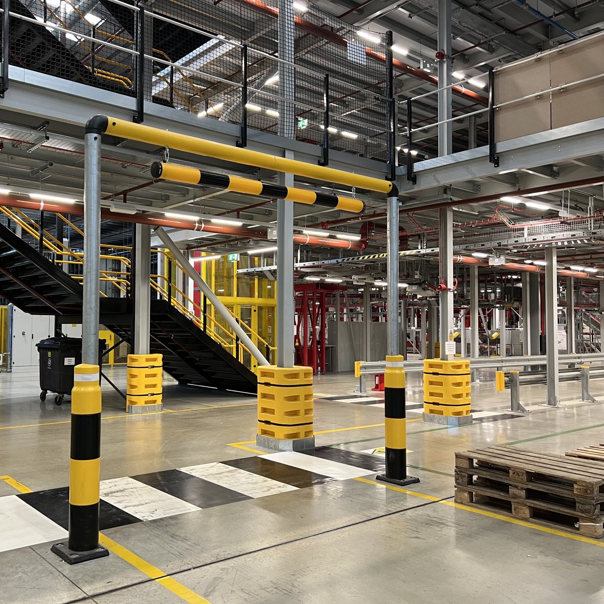 Protect your facility in high-traffic areas with our Armco Barriers, Column Protectors, Goal Post Bollards, and Line Markings. Seamless integration for safety and efficiency. Learn more on our website! #Safety #ImpactSafety #WorkplaceSafety #Brandsafe