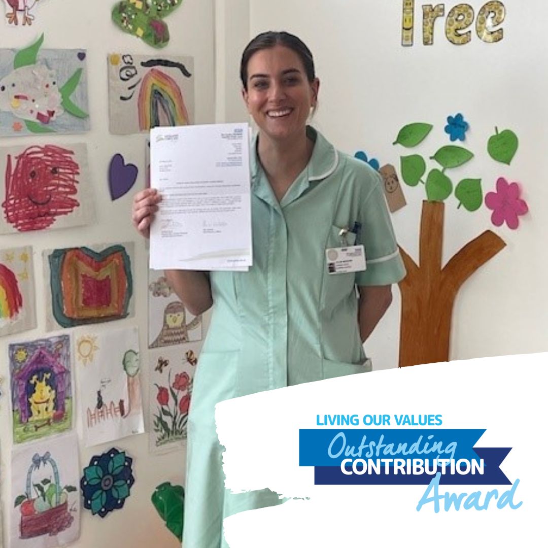 Congratulations to Chloe who received a Living Our Values nomination “Chloe ensured that a student nurse who was new to us, young and here alone had a means of contacting the team in an emergency, or for help with transport, such a kind gesture and upholds all our trust values.”