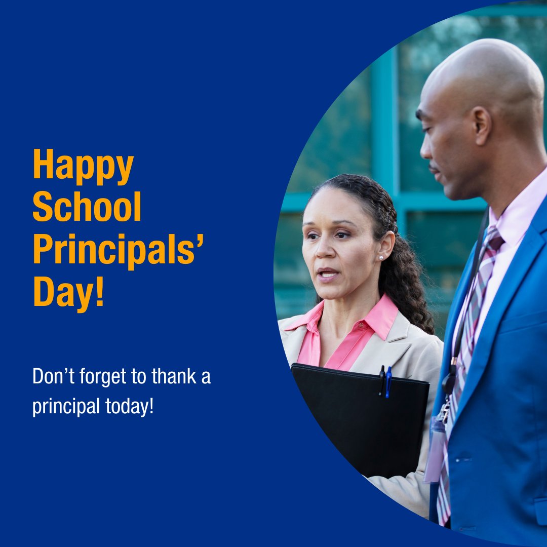 Today is #SchoolPrincipalsDay! How are you celebrating? 

We are spending ours thanking all the great principals we know...so thank you to any reading this right now!

Make sure you thank the principal in your life too! 

#EducationLeaders #Prinicpals