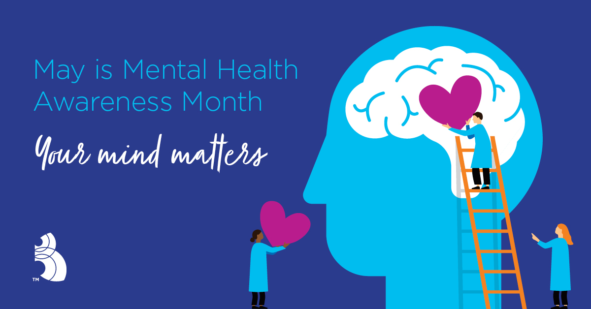 May is #MentalHealthAwarenessMonth, and we are here to open the conversation and shatter the stigma. Taking care of your mental health is a sign of strength. Visit ow.ly/66sw50RrbUU to learn more and explore mental health resources available for you. #balladhealth