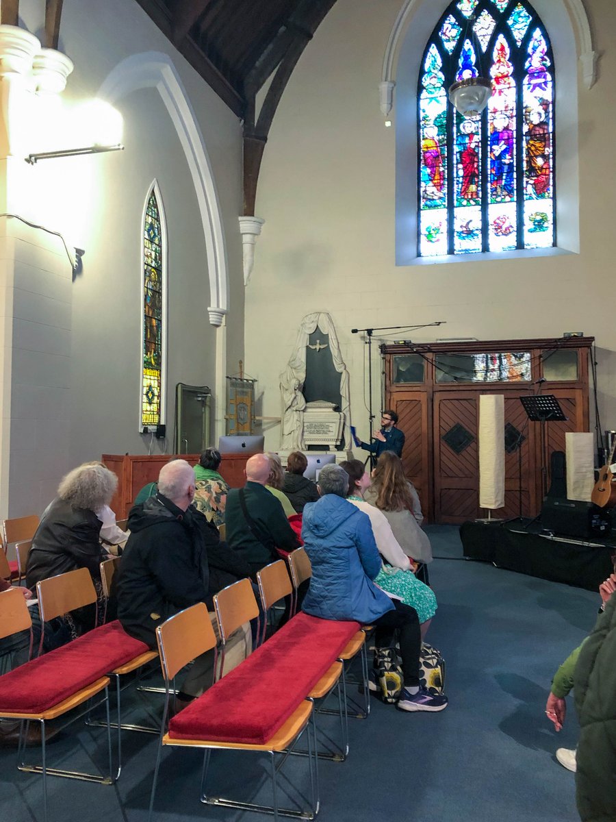 A great sold-out(!) first #stainedglass walking tour of Dublin for the National Gallery: 4 churches, 3 hours and 7km. Gorgeous windows from Wilhelmina Geddes, Michael Healy and more. And some Opus Sectile too! Next tour is 22 June, not many tickets left! nationalgallery.ticketsolve.com/ticketbooth/sh…