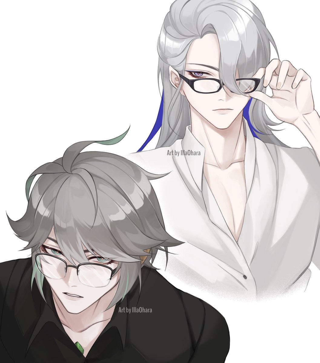 More glasses requests 🩵💚 Enjoy;)

#genshinimpact #Neuvillette #alhaitham #原神