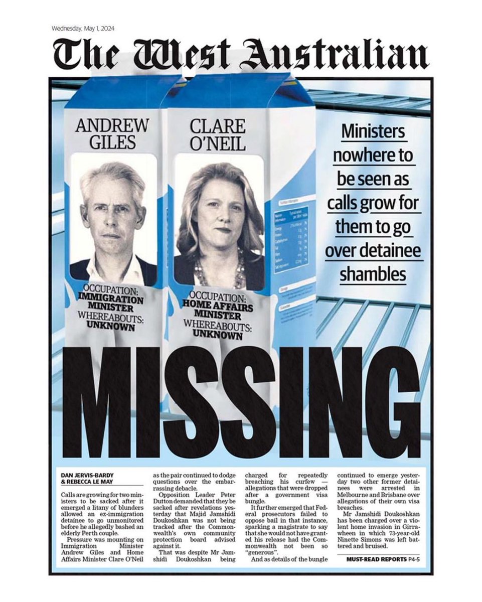 The Albanese Government has presided over a monumental failure in community safety with their release of hardened criminals into the community. The PM and his ministers have been totally out of their depth on this issue and sadly the Australian community are paying the price.