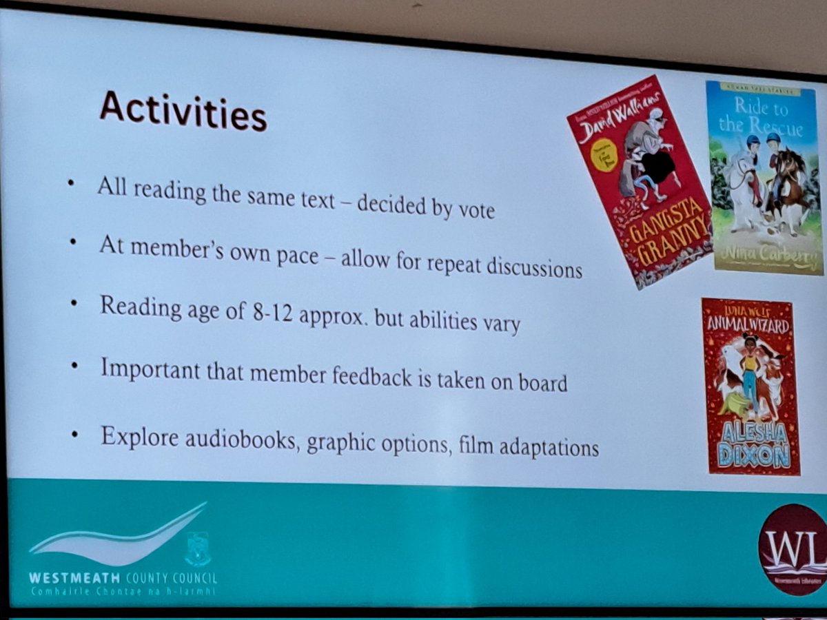 Thanks Colm from Westmeath libraries for a great talk on their Down Syndrome Book Club 
@whcclibrary
#YLGRecWithConf24