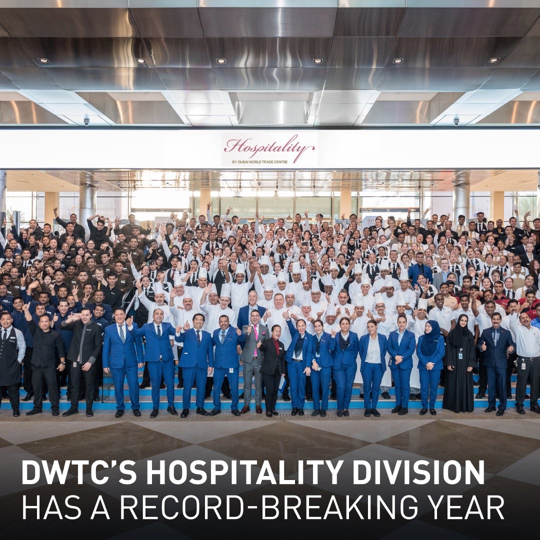 #DubaiWorldTradeCentre has announced a record-breaking year for its Hospitality division, catering to over 1 million guests across 2,846 events in 2023, reflecting a 48% increase in guests catered to since the previous year. Read more here: bit.ly/4dhTWNd