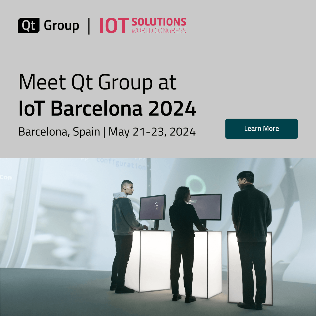 Are you going to @IOTSWC Barcelona 2024, May 21st-23rd? Visit us at the @ST_World Ecosystem booth, where you can speak with our experts and view our latest demos.

Learn more and register here: hubs.li/Q02vw1kG0

#STAuthorizedPartner #STPartnerProgram #QtDev #IoTSWC24 #IoT