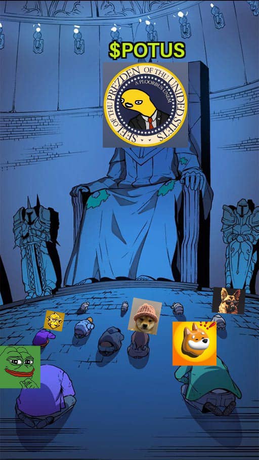 <a href="/potuscoinsol/">$POTUSA Coin</a> $POTUS is King 
#PotusMemeContest 
$POTUS $BODEN $TREMP