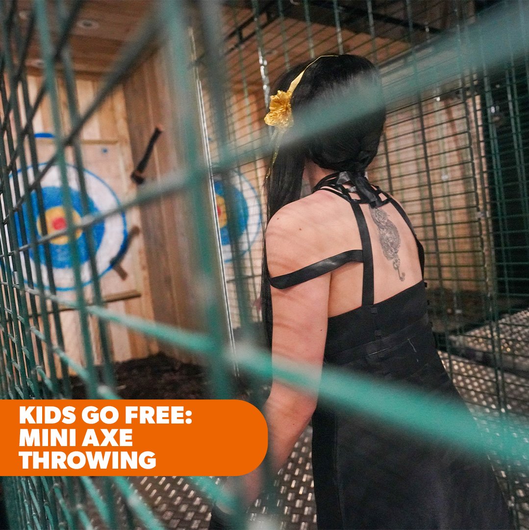 Test your skills at axe throwing* in a safe and controlled environment with Naughty Norse! 🪓 Kids go free: Mini axe throwing will be in the Treehouse all weekend (don't worry they're made of foam) *Please note a small charge will apply Buy MCM tickets: shorturl.at/dgtz3