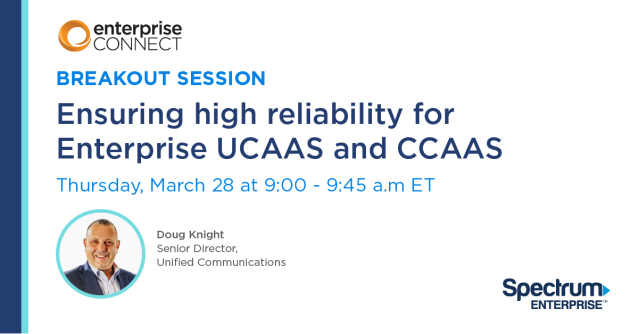 Reliability is a high priority for enterprise UCaaS deployments. Find out how you can achieve the high reliability businesses demand from cloud-based deployments by adding this discussion to your #EnterpriseConnect agenda. #SEemp bit.ly/3QrvFdA