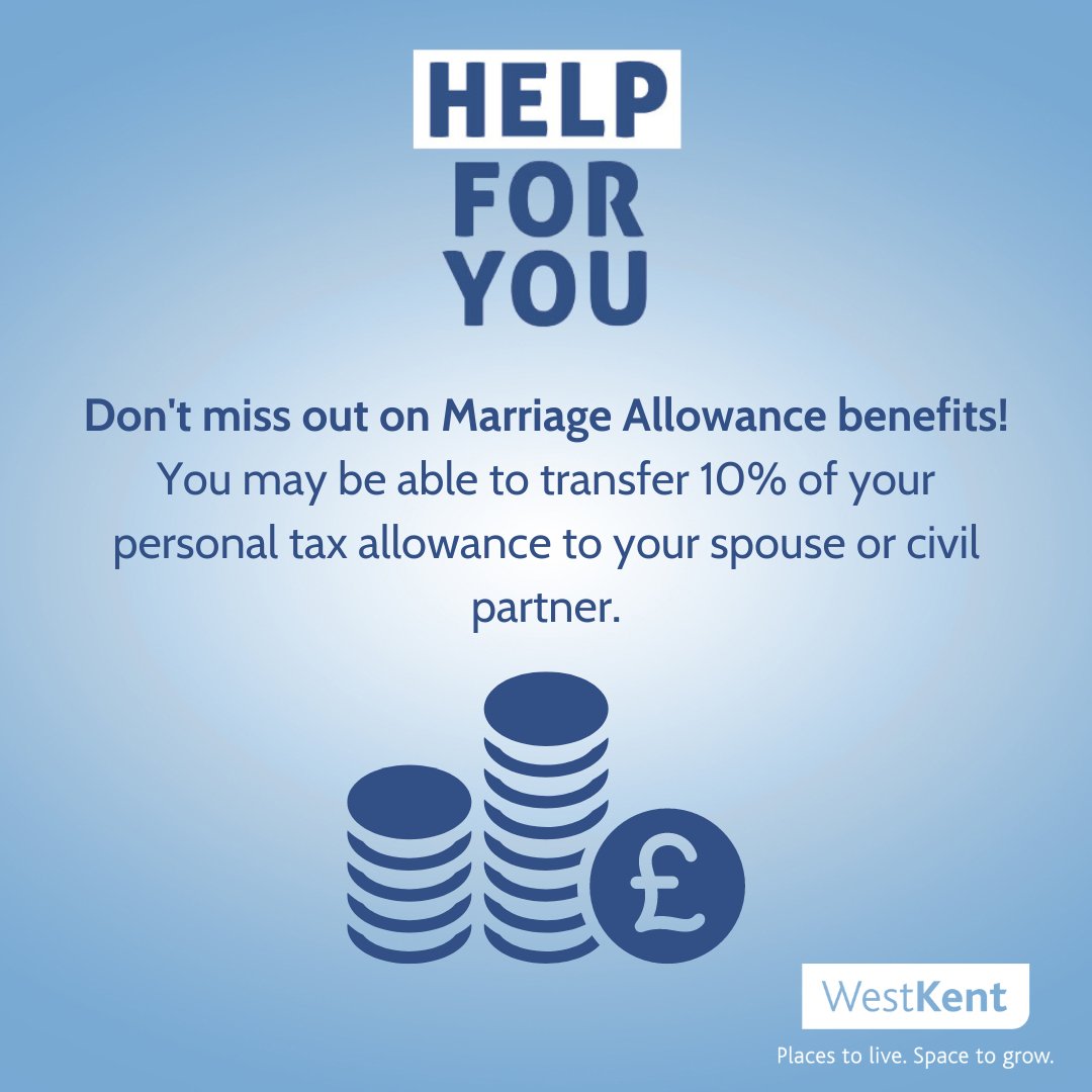 🚨 Don't miss out on Marriage Allowance benefits! 🔍 You may be able to transfer 10% of your personal tax allowance to your spouse or civil partner. 💡 Find out more: gov.uk/marriage-allow… #Helpforyou #marriage #costofliving