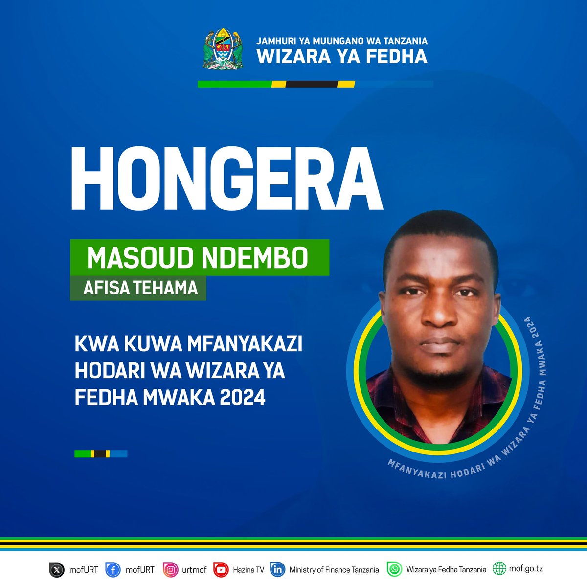 HONGERA, BW. MASOUD NDEMBO, AFISA TEHAMA.