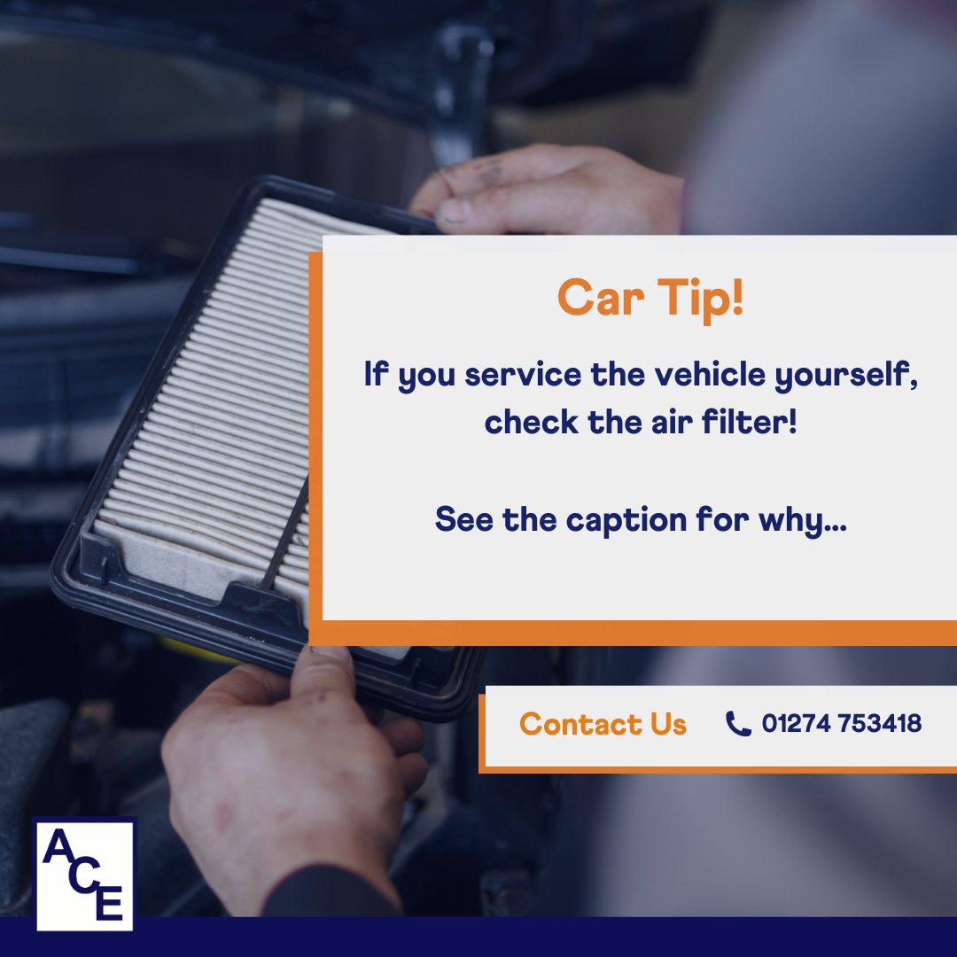 If you like servicing your own vehicle, don't forget to check the air filter. It keeps impurities out of your engine, and replacing a clogged one can boost fuel economy by up to 10%! 

Plus, a clean filter keeps your engine running smooth. 🚗✨

#ACEAdvice