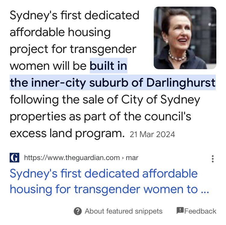 Specific housing only available to transgenders is about to be built in Darlinghurst. Discrimination. “Cisphobia” This is ridiculous!!! @CloverMoore