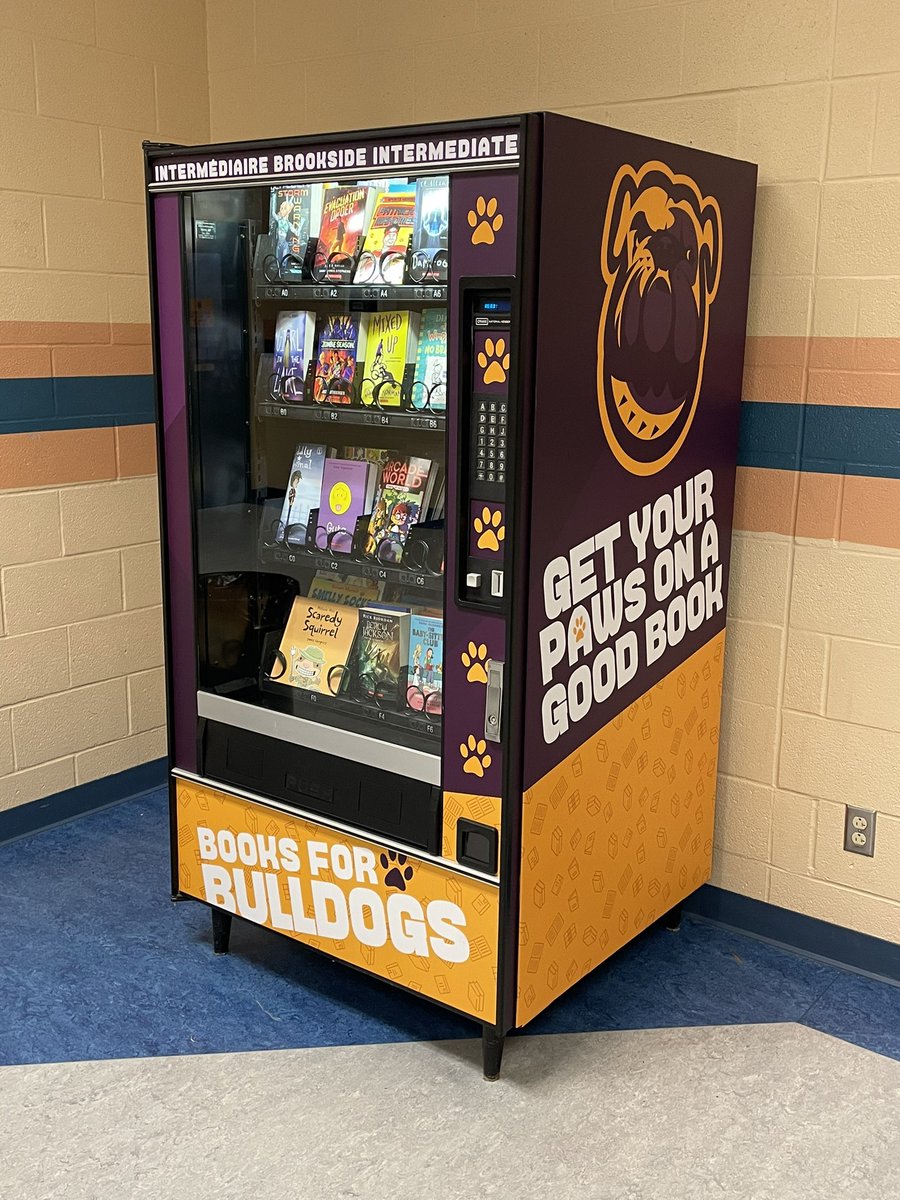 Excited for our <a href="/BrooksideInt/">Brookside Intermediate</a> students and their new book vending machine. Students will get rewarded for doing good things! Thanks <a href="/jennifer_adeyRS/">Jennifer Adey</a> for bringing this lovely initiative to our school! <a href="/NLSchoolsCA/">NLSchools</a>