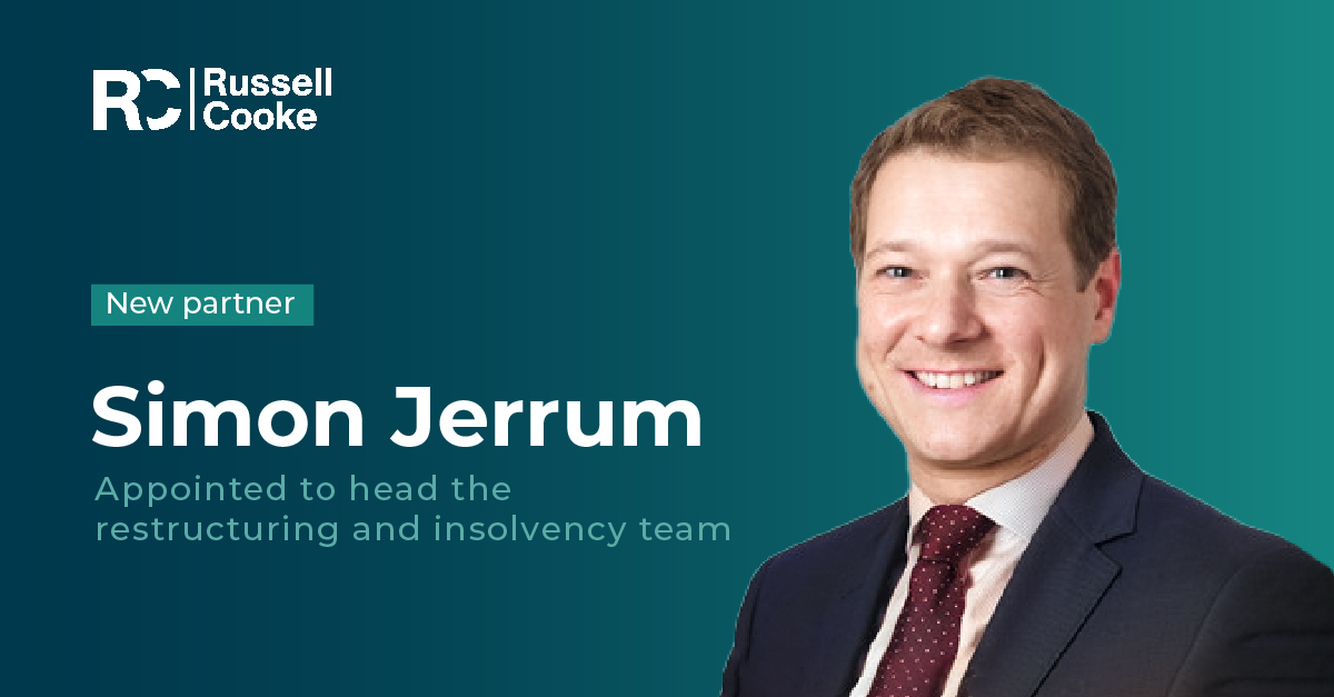 We're thrilled to welcome Simon Jerrum as partner and head of our restructuring and insolvency practice.

Simon is a highly regarded insolvency lawyer with almost 15 years' experience, bringing with him a wealth of expertise.

Read more: 
🔗russell-cooke.co.uk/news-and-insig…

#NewPartner