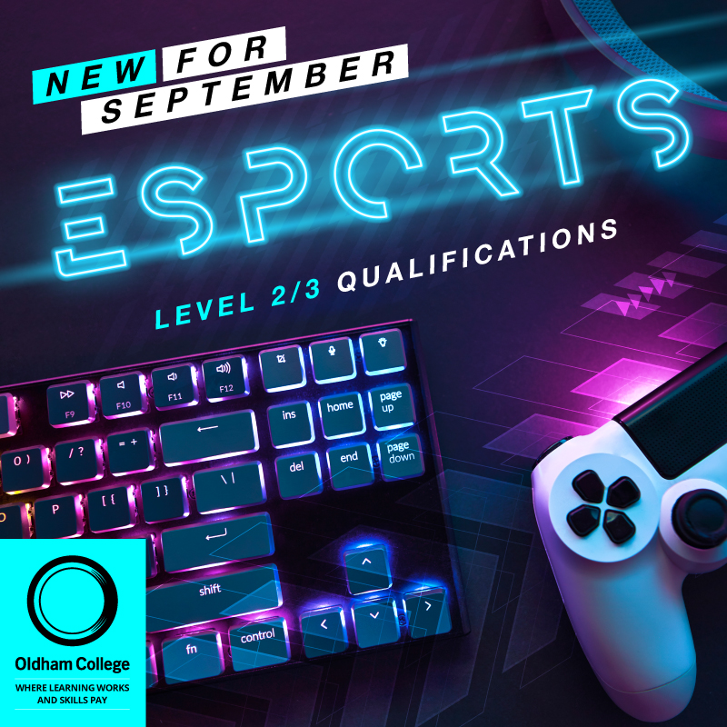 Apply today for our newly-launched Esports courses! Career-focused and industry-endorsed, you will develop technical and transferable skills for the Esports industry. For more information, visit: ow.ly/qbxX50Rtlny
