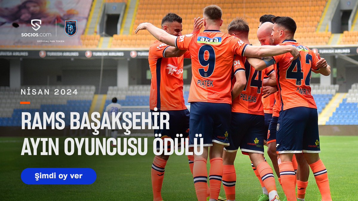 📣 RAMS Başakşehir’de Nisan ayının oyuncusu RAMS Başakşehir Fan Token sahiplerinin oylarıyla belirleniyor! 🟠🔵 Hemen Socios.com ‘a gel, RAMS Başakşehir’de ayın oyuncusunu sen seç! @ibfk2014 🫵 - bit.ly/3Wm1qZx