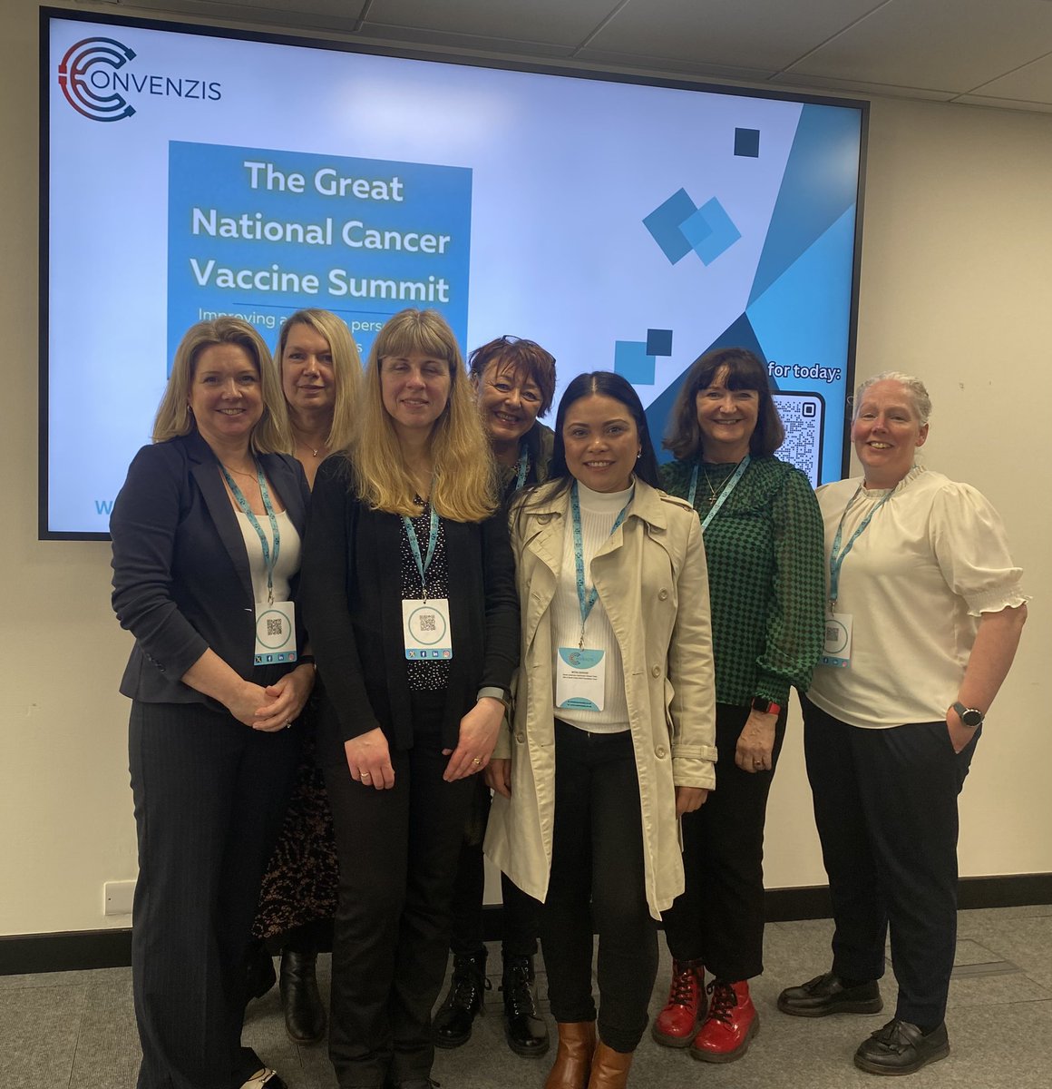 Lovely catching up with @kerrygoodsell3 @CooperLucy76 @shiv_smith @EmmaBacchus5 at the National Cancer Vaccine Summit!