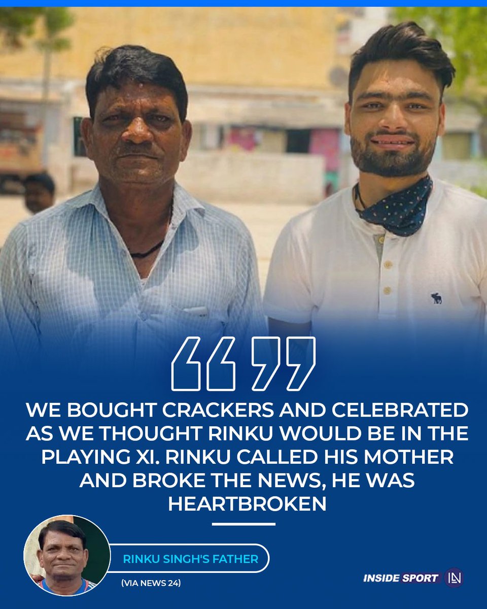 Rinku Singh's father shares the bittersweet moment of celebration turning into heartbreak 💔 #RinkuSingh #Indiancricket #Insidesport #CricketTwitter