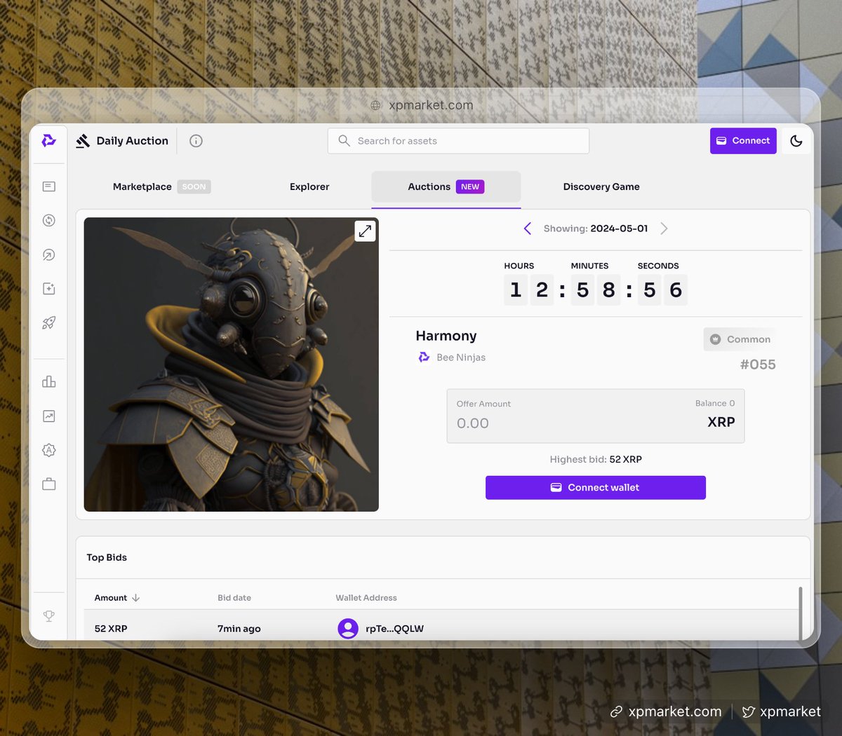 xpmarket's tweet photo. What a day it was yesterday! We closed the auction with a grand slam of 700 XRP! Simply incredible! 🚀

Today, we're bringing it back to our beloved classics. Let me introduce you to our Bee Ninja Harmony. This awesome ninja is not just any bee; it's a peaceful warrior, dedicated to bringing balance and harmony wherever it buzzes. 🐝✨

Join us for today’s auction and see for yourself:
https://t.co/wCpEGYmUHY

Can't wait to see who takes this harmonious ninja home today!