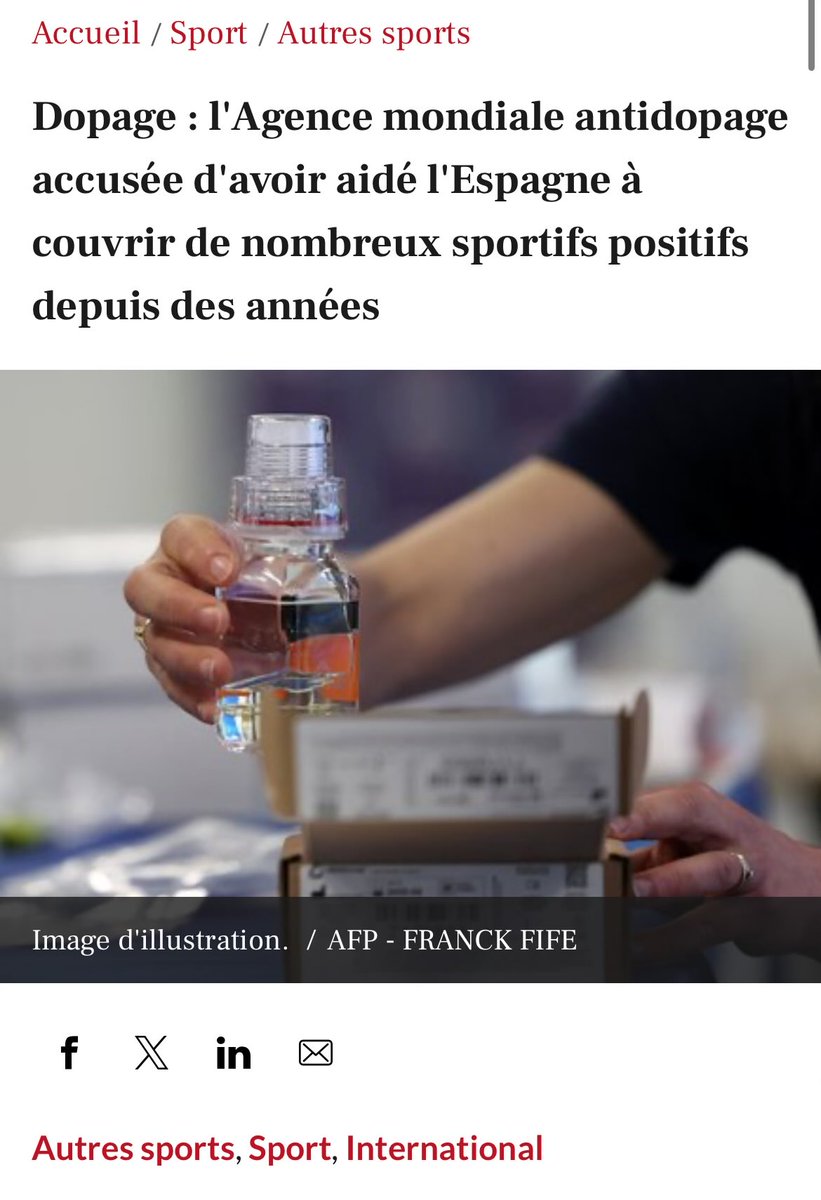 🇹🇳L 'Agence mondiale antidopage sanctionne la Tunisie pour ne pas avoir contribué à la mise en place de la version 2021 du Code mondial antidopage, au sein de son système juridique. Mais quand il s’agit de sanctionner un pays qui a triché, aucune sanction, au contraire, ils sont…