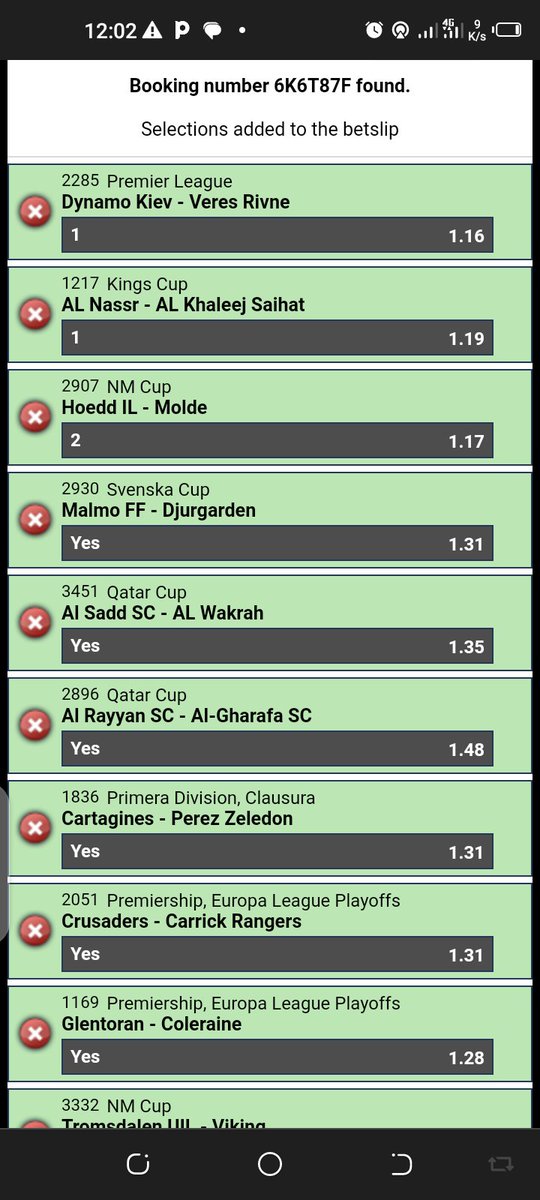 Mixed Fold Combinations 🔥
Favorites Win or Win a Half🔥 

We Play Again 🍻

📌 1️⃣0️⃣+ Odds 
📌 1️⃣0️⃣+ Odds

Code 👉 6K6RVD7 
 Code 👉 6K6T87F 

Bookie  @Bet9jaOfficial 

Not on ?

Register and Play 👇

rb.gy/dyiph

#Bet9JaBookingCode

RT ✅