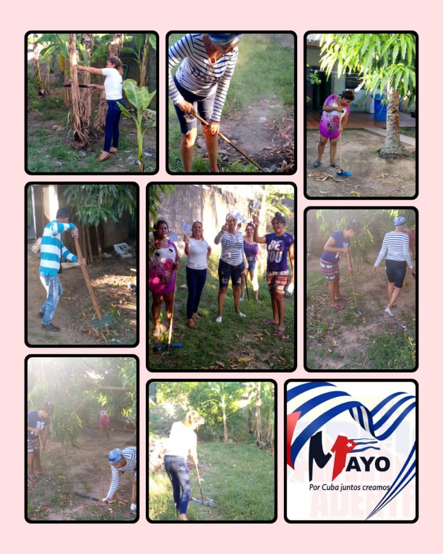 CDI Bárbara Santiesteban del estado Monagas, trabajo voluntario en conmemoración al 1ro de Mayo.
#PorCubaJuntosCreamos 
#CubaPorLaVida