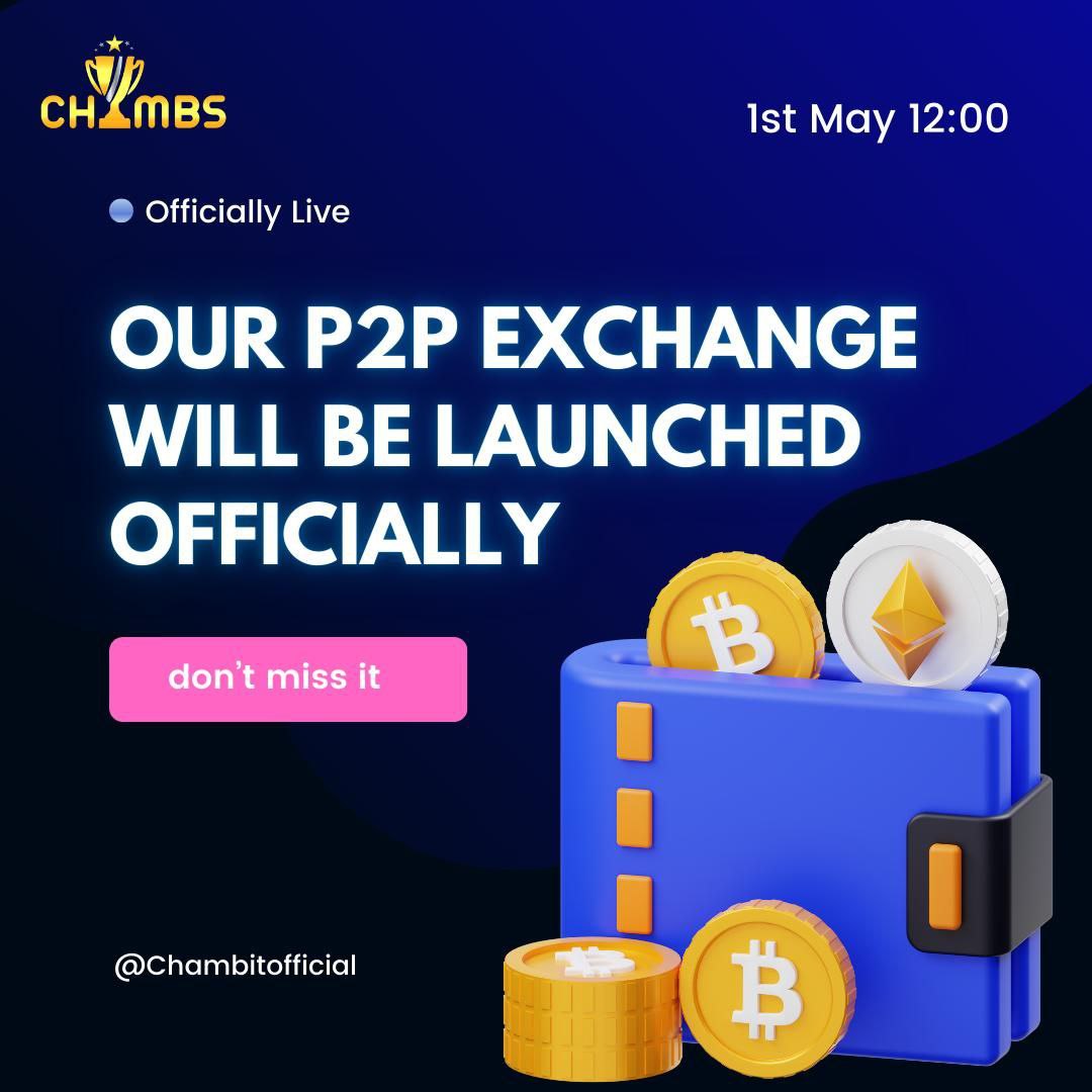 Chambit Exchange officially opens in 24hours. Things to note

Our trading license covers UK, Nigeria, Pakistan, & Vietnam 

Chambit is currently not available for every country but new country currencies will be added everyweek.

Trading Opens in 24hrs.
Cheers 🍻 👏 ✌️ 🥂