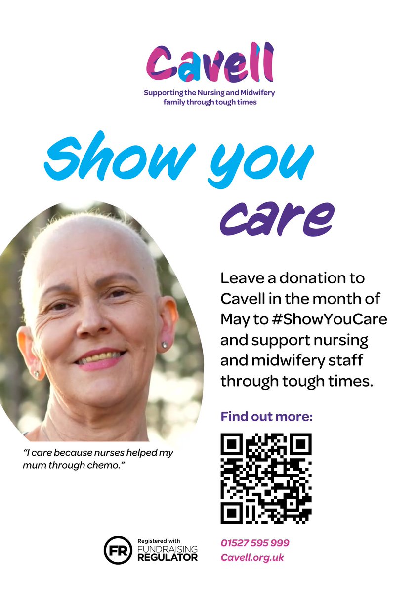 Has a nurse or midwife helped you? #ShowYouCare about nursing and midwifery staff by donating to <a href="/CavellCharity/">Cavell</a>, the charity that supports this workforce when they are facing tough times emotionally and financially: cavell.enthuse.com/cf/showyoucare… 
#NursesDay #RJAH #Cavellcharity