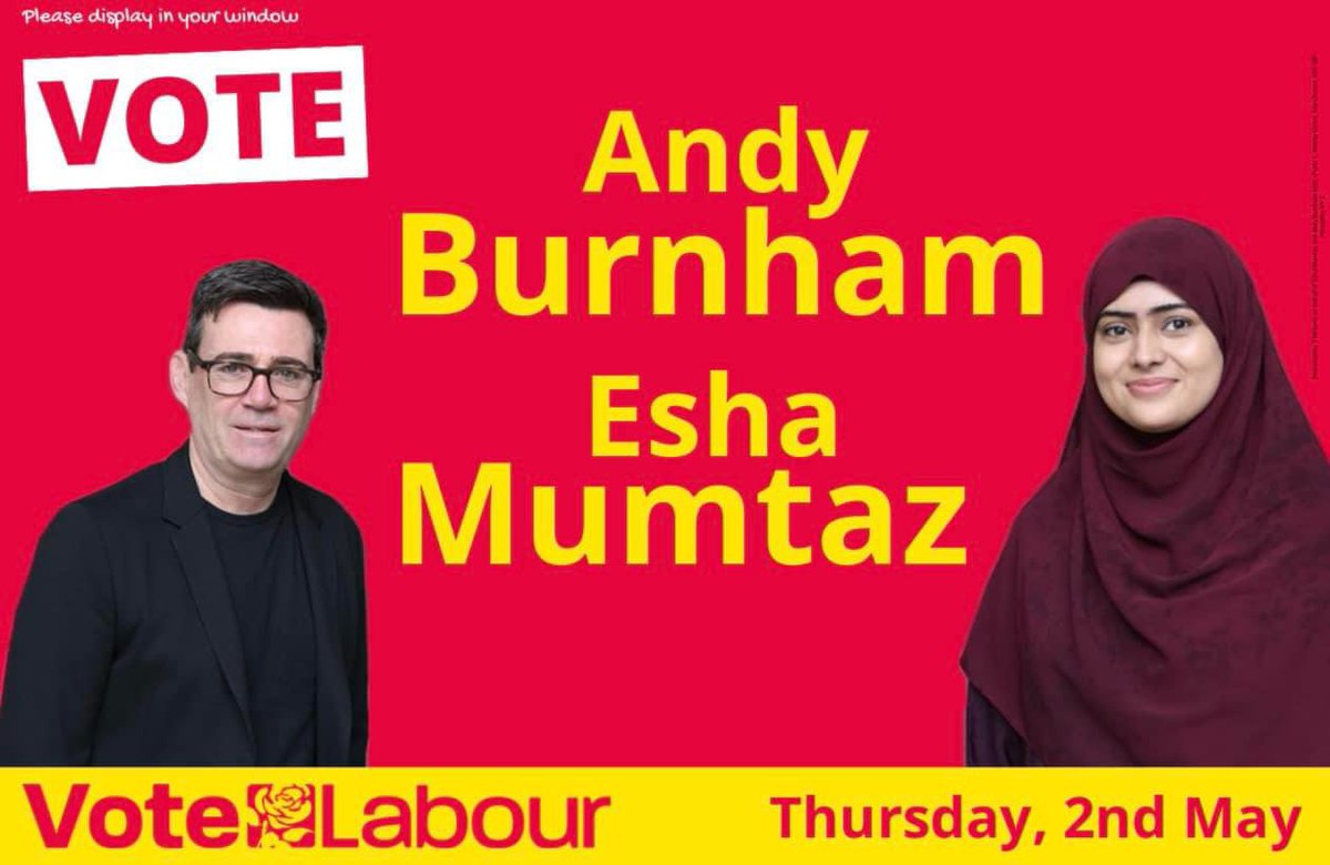 If you live in Moss Side, vote for @Esha4MossSide and @AndyBurnhamGM. The alternative is simply not a viable option for a place like Moss Side. #VoteLabour #VoteEshaAndy
