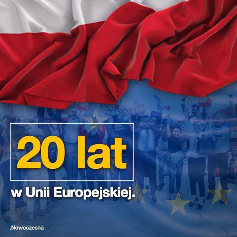 20 lat rozwoju, inwestycji, wspólnoty, bezpieczeństwa. Tak dla UE, tak dla Polski będącej jej częścią! Kolejnych 20 wspaniałych lat życzę nam wszystkim!