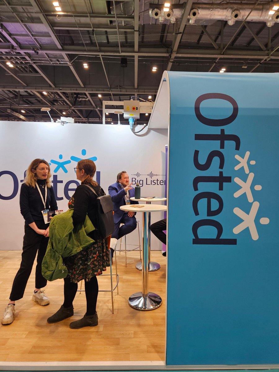 It's busy on the Ofsted stand at the @SSA_Show today. Come and see us on stand G20 or head to the main stage at 11.50am to listen to Ofsted's Chief Inspector, Sir Martyn Oliver being interviewed.