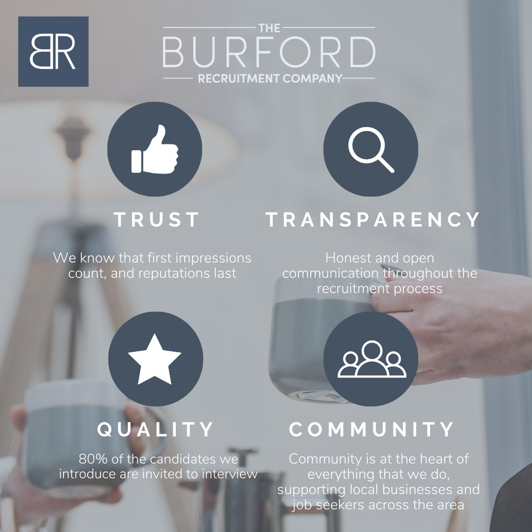 • OUR VALUES • Our Award-Winning business, and our reputation is built on our values of Trust, Transparency, Quality and Community.

#HR #Humanresources #Talent #Recruitment #Hiring #Cotswolds