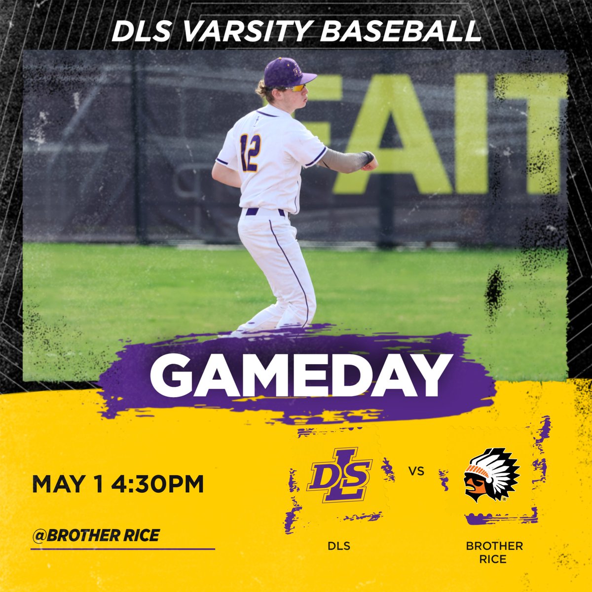 DLS Varsity Baseball heads to Brother Rice at 4:30PM today, May 1. Let’s go, Pilots! 

#PilotPride @Pilots_Baseball @CHSL1926