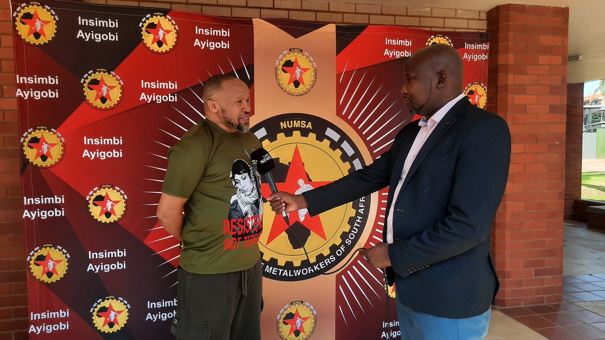 NUMSA General Secretary Irvin Jim was live on @SABCNews earlier explaining why NUMSA is dedicating #WorkersDay to the people of Palestine. NUMSA demands an end to the ethnic cleansing of Palestinians by
#FreePalestine
 #ApartheidIsrael 
#ForTheLoveofTheWorkingClass 
❤️🖤💛