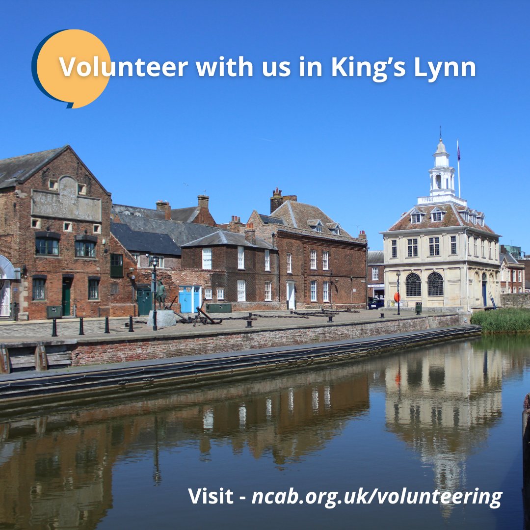 🌟 Join Our Team of Volunteer Advisers in #KingsLynn ! 🌟 You'll be able to make a difference in your community. Whether it's providing support with housing issues, benefits, debt, or any other aspect of daily life, your help can change lives. Visit⤵️ ncab.org.uk/volunteer-advi…