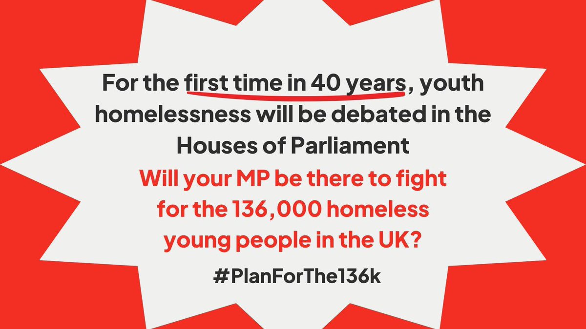 Charities like Local Solutions are calling for a national cross-departmental youth homelessness strategy. This afternoon, @PaulaBarkerMP leads the first Parliamentary debate on youth homelessness in 40 years! It's time for real change. #YouthHomelessness #Planforthe136k