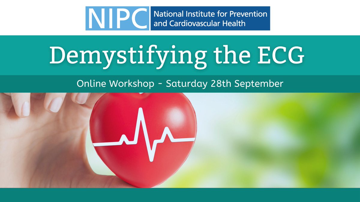 Did you miss out on a place in our May #ECG workshop? We are now taking bookings for our next Demystifying the ECG workshop, Sat 28th Sep. This popular workshop always books out quickly so early booking is advised. Book now⬇️ nipc.ie/ecg-workshop-s…