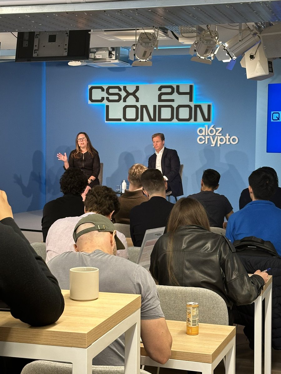 Great policy and regulatory discussion at @a16zcrypto CSX in London with @BrianQuintenz and @MicheleKorver!