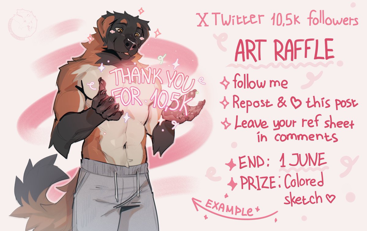 ART RAFFLE THANK YOU FOR 10.5K FOLLOWERS OMG!! ✨You must be my follower ✨Submit a reference of your character in comments ✨RT & ❤️ this post ✨End: JUNE 1 ✨Prize: Colored sketch - example in post Good luck! 🍀