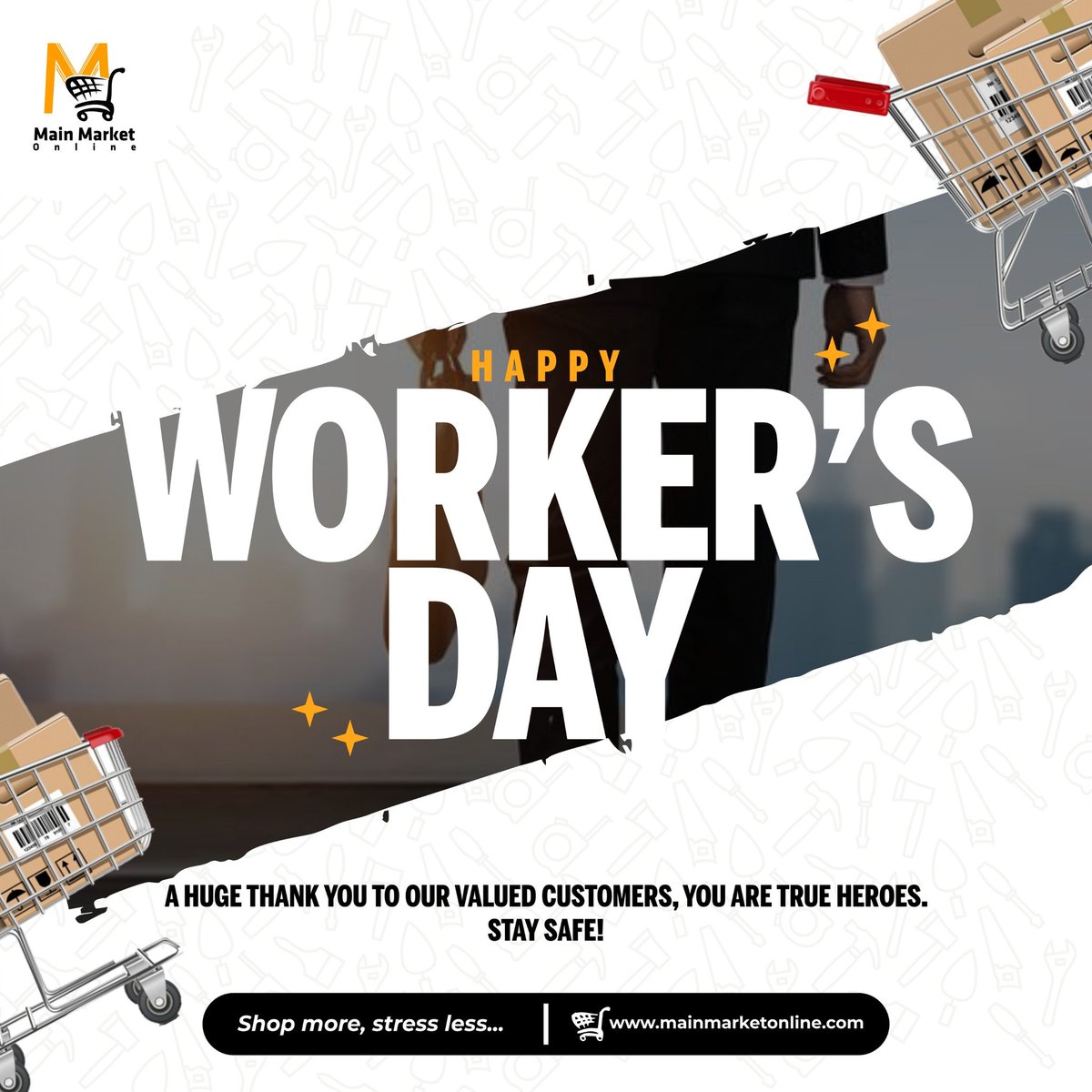 Happy New Month! Wishing you greatness, love, and abundant blessings in May! And to all the hardworking souls out there, Happy Workers' Day! Your dedication inspires us every day. 🎉💼 #HappyNewMonth #MayDay #WorkersDay #CelebrateYou #MMO #MainMarketOnline