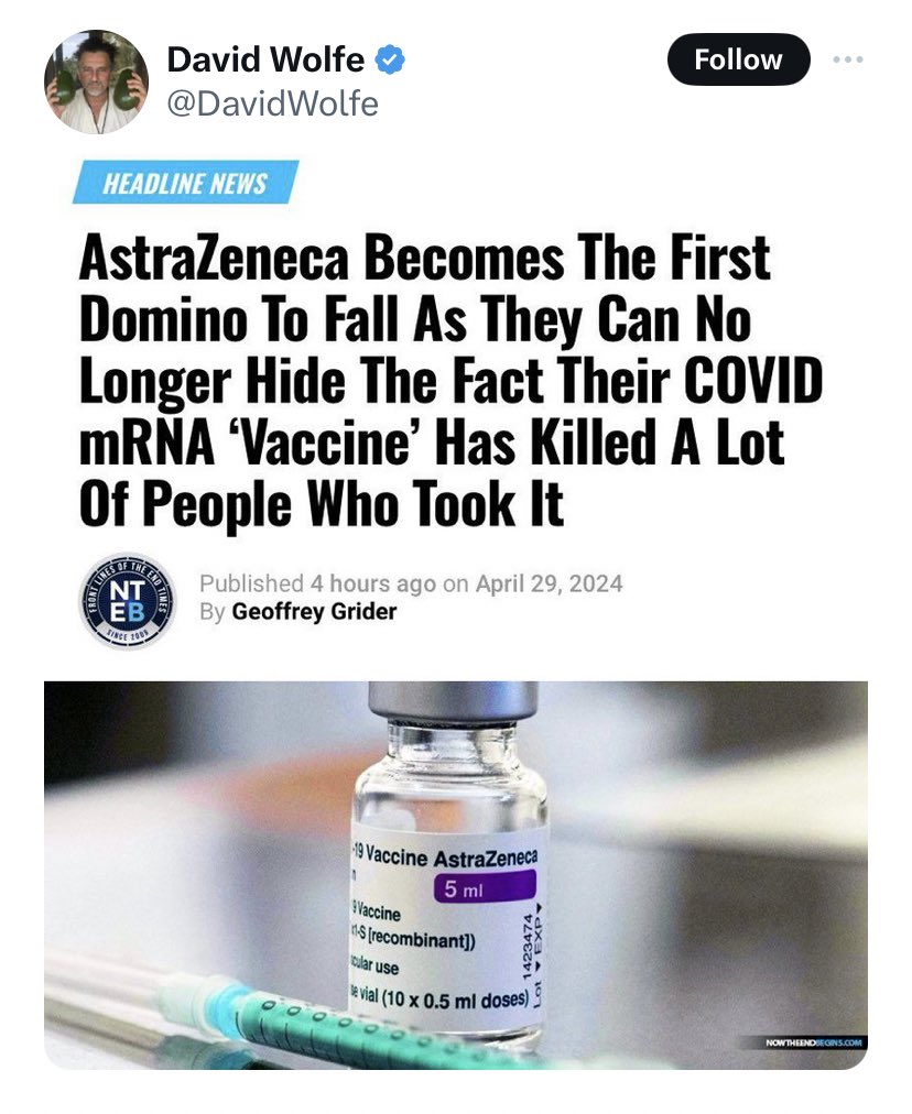 Bullshite Barry and Whopper Wolfe still don’t understand that the AZ Vaccine doesn’t use mRNA technology. 🤦🏻‍♂️